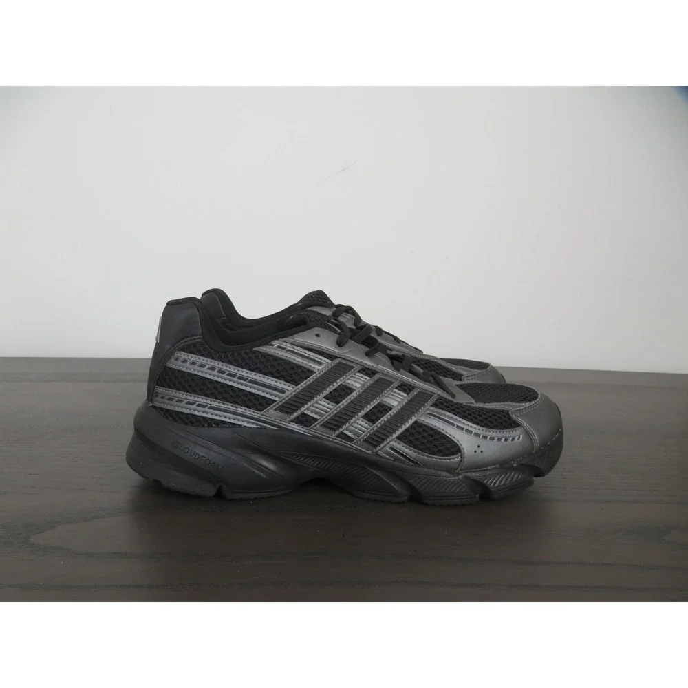 Adidas Technochaos 2000 Shoes Mens 10 Black Mesh Running Sneakers Athletic Gym